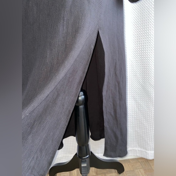 Women’s H&M black long SLIT-FRONT DRESS size medium NWT - Picture 7 of 14